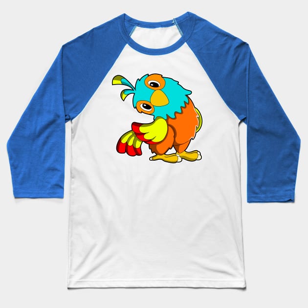 Parrot with orange Beak Baseball T-Shirt by Markus Schnabel